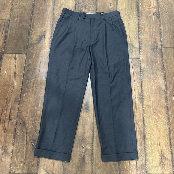 Louis Raphael Mens Straight Dress Pants Slack Gray Business Pants Size 34x29. - Picture 2 of 8